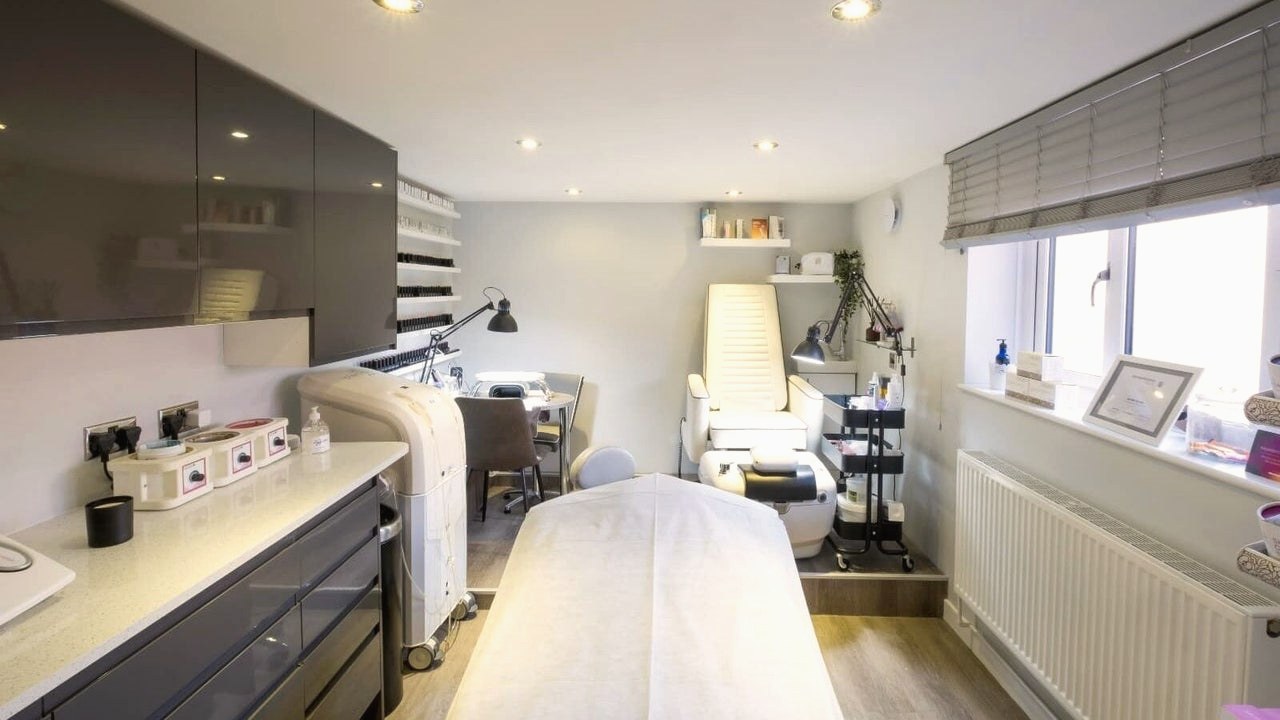 Waxing and pedicure treatment room